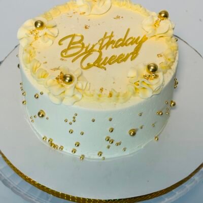 6 inches vanilla cake  with buttercream edible sprinkles